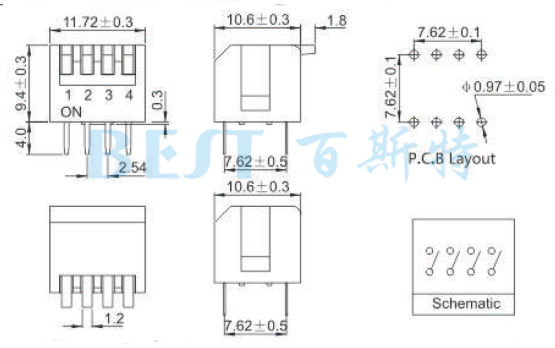 編碼開關DPS70X參考圖紙